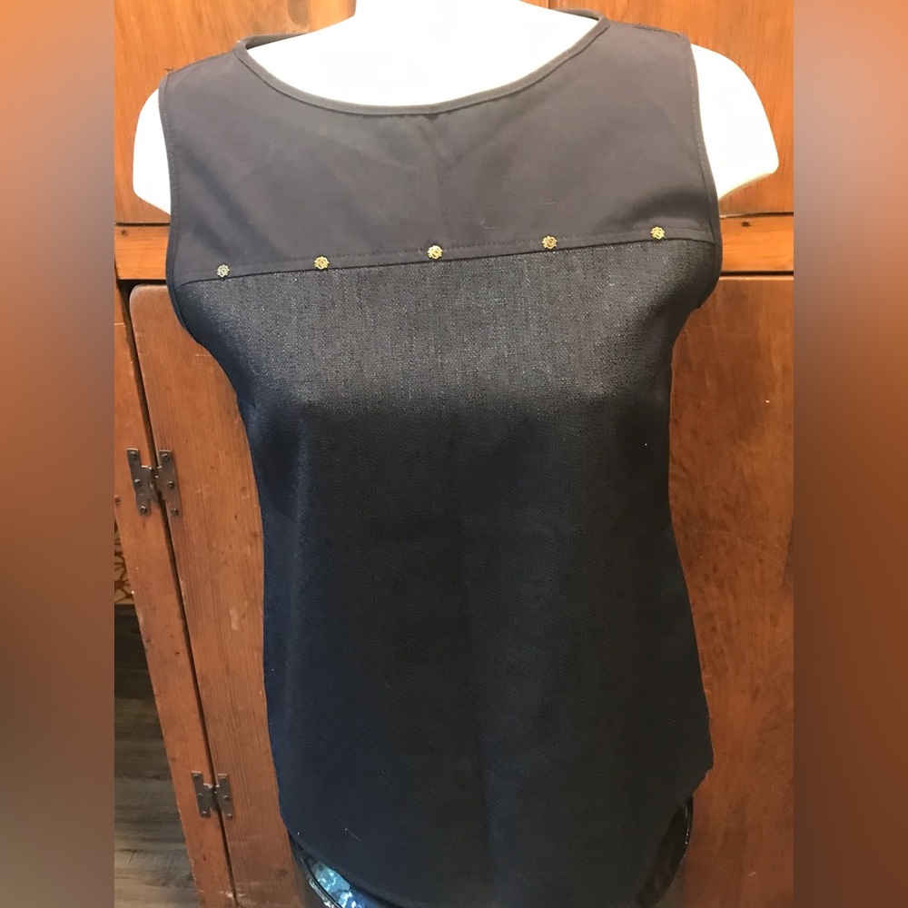 Vintage Glensport Navy Sleeveless Top - Size Medium
